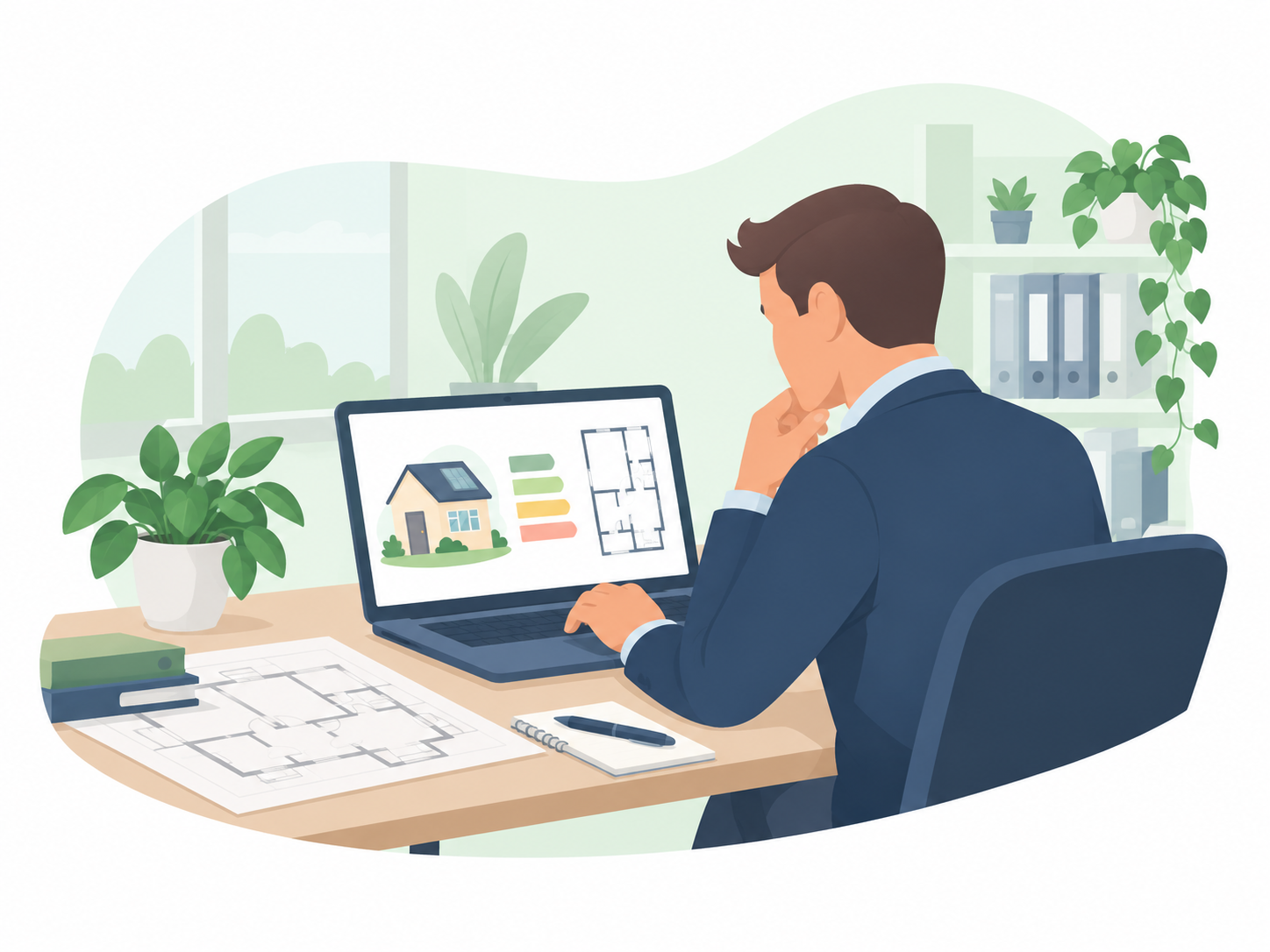 Analyse des plans et calcul du certificat sur ordinateur