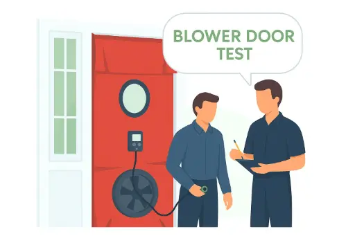 Blower Door Test (Test d’étanchéité à l’air) (sans repérage de fuite)